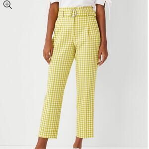 Ann Taylor Gingham Cropped Pants